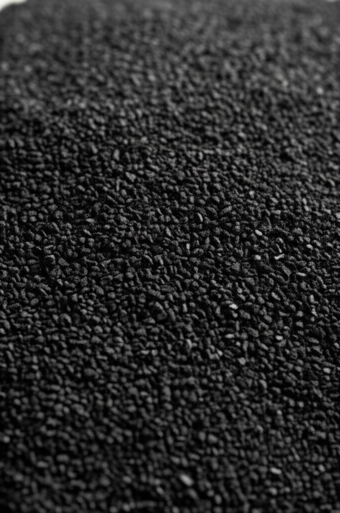 Activated carbon close-up