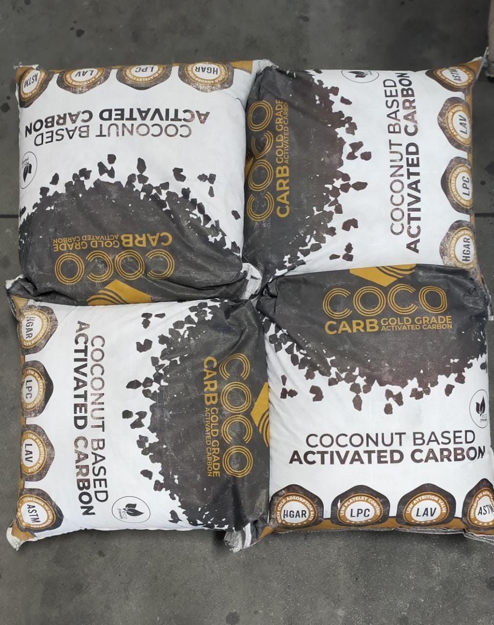 CocoCarb activated carbon bags